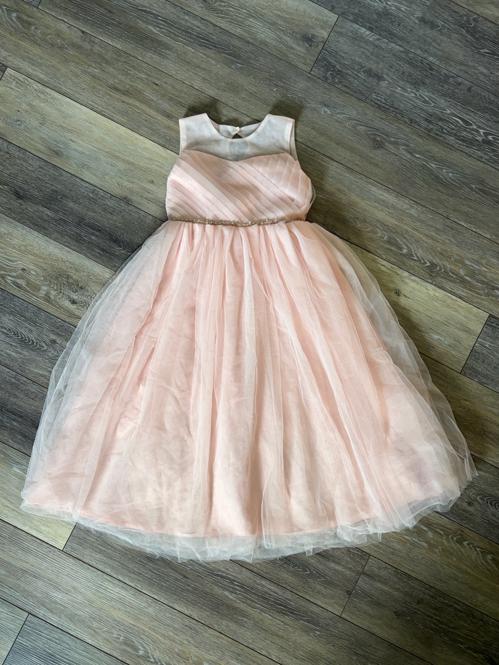 Girls Pink Tulle Party Dress